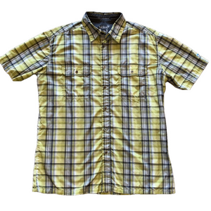 Kuhl Mens L Green Plaid Shirt